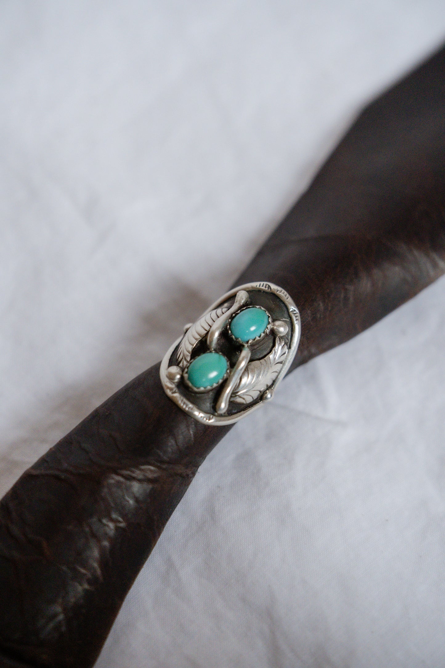 Vintage Southwest Sterling Silver + Turquoise Ring