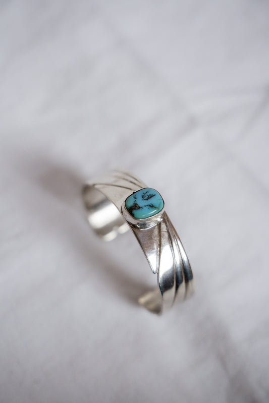 Vintage Sterling Silver + Turquoise Kids Cuff