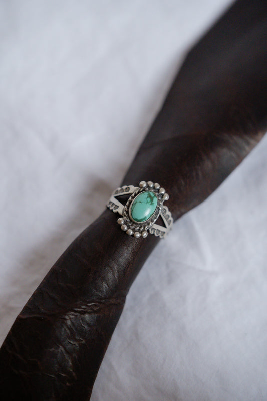 Vintage Sterling Silver + Turquoise Ring