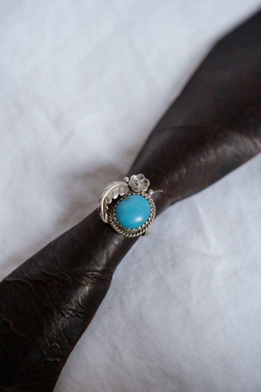 Vintage Sterling Silver + Turquoise Ring