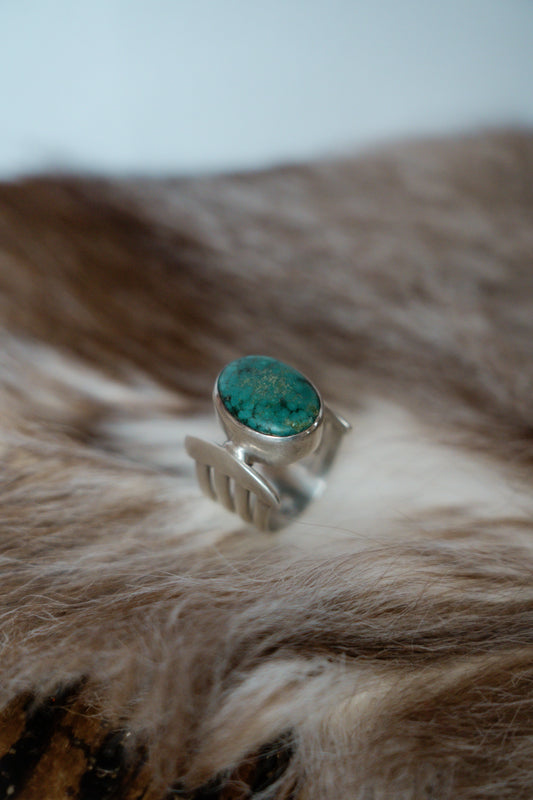 Vintage Southwest Sterling Silver + Turquoise Ring